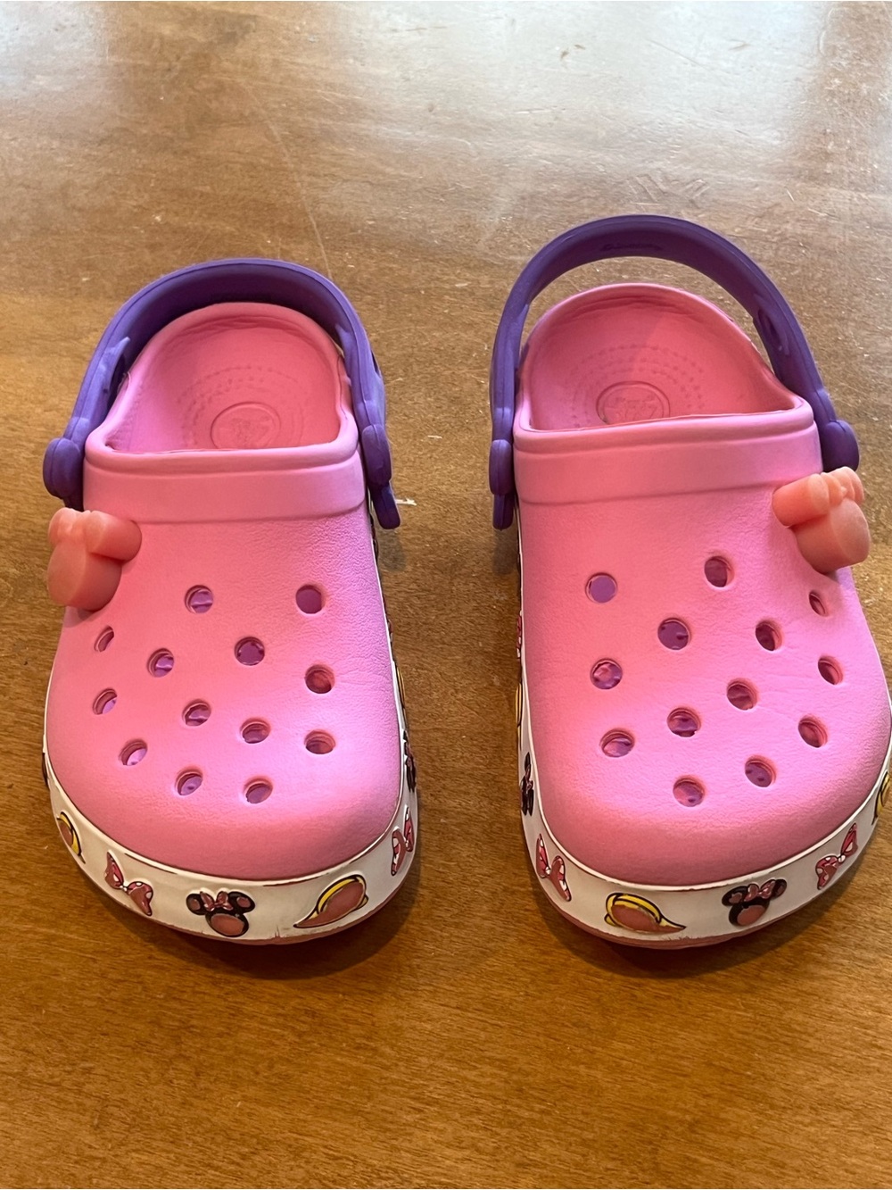 Disney Crocs Toddler Kids Minnie Mouse Crocband Clog Pink/Purple. Size 10/11